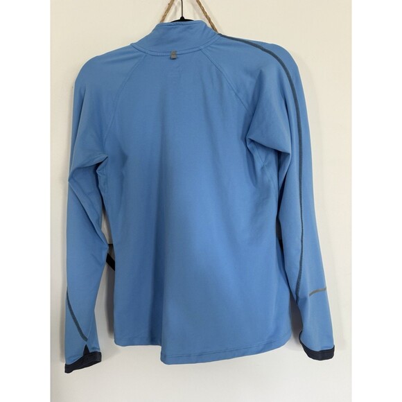 Nike Dri Fit Athletic Pullover 1/4 Zip Turquoise Women’s Medium Thumb holes.Sz M - Picture 2 of 5
